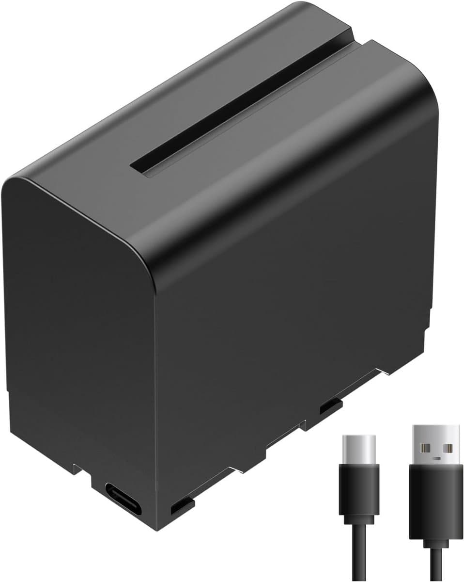 6600mAh Li-Ion Vervangbare Accu voor Camera Monitor met USB Type C