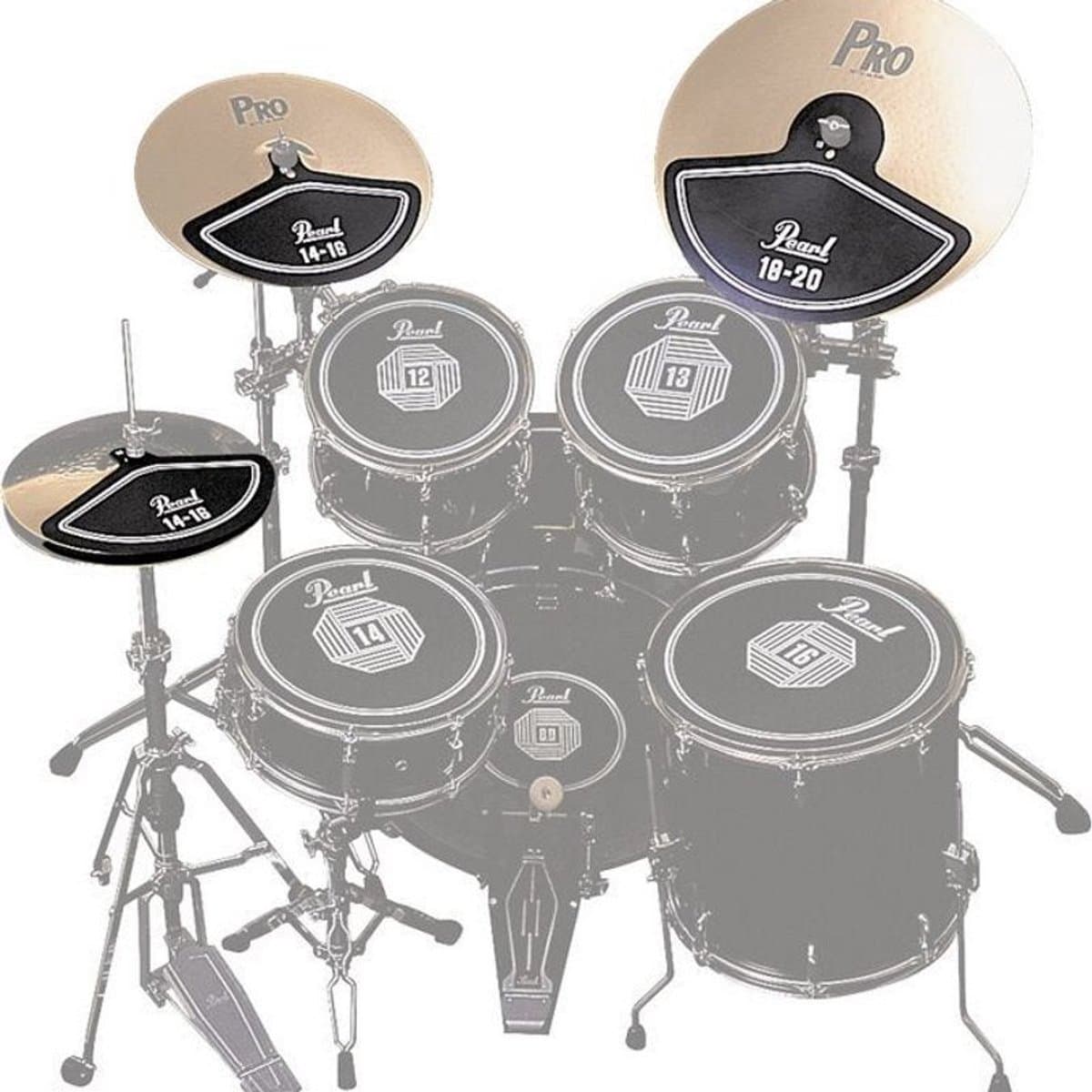 Pearl RP-40C dempmattenset voor bekkens