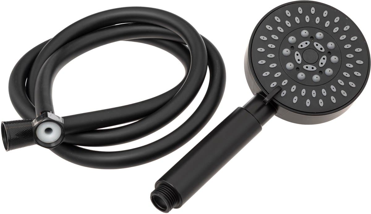 5five Handdouche met Slang - Zwart, 150 cm