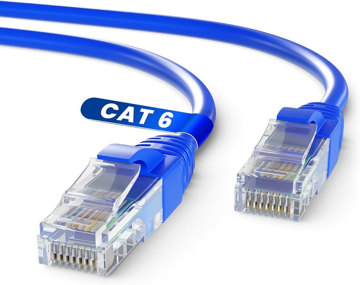 Hoogwaardige Cat6 Ethernet Netwerkkabel UTP 75 Meter Blauw voor Snelle Internetverbinding