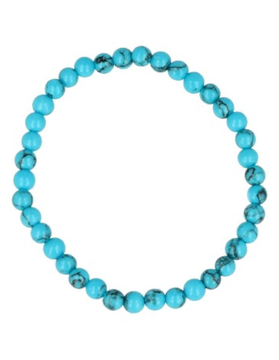 Ruben Robijn Howliet blauw kralen kinderarmbandje 4 mm (gekleurd)