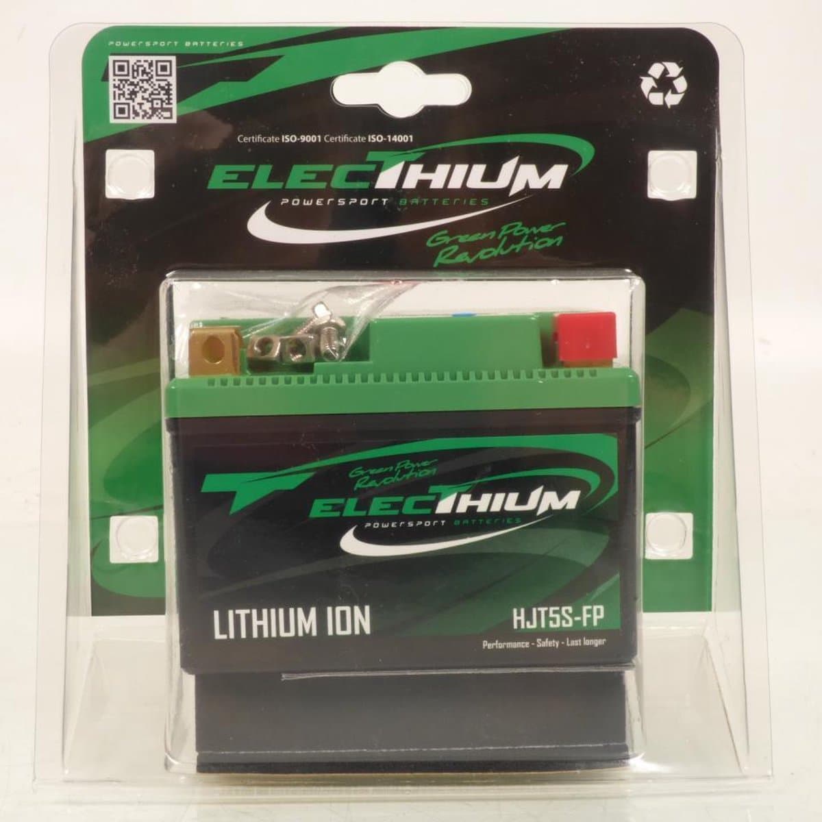 batterij lithium electhium voor quad aeon 50 cobra 4x2 2002 tot 2004 ytz5s-bs / hjtz5s-fp / 12,8v 1,6ah nieuw