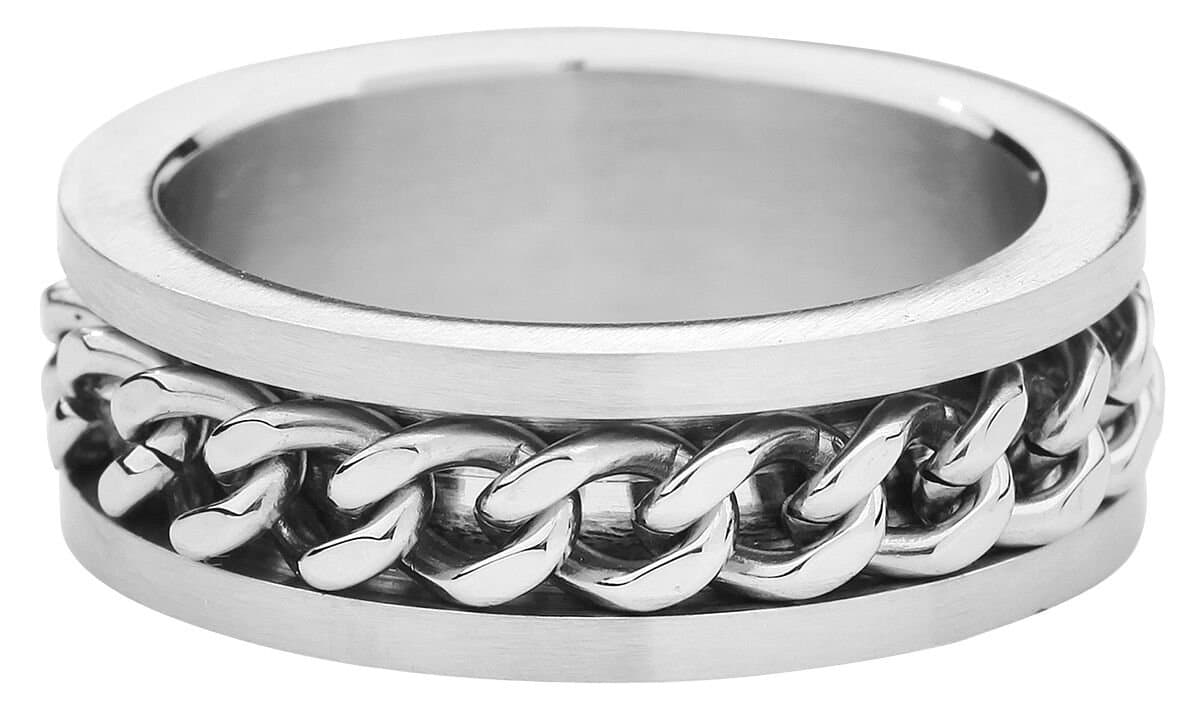 etnox Mesh Steel Unisex Ring - zilverkleurig - XL