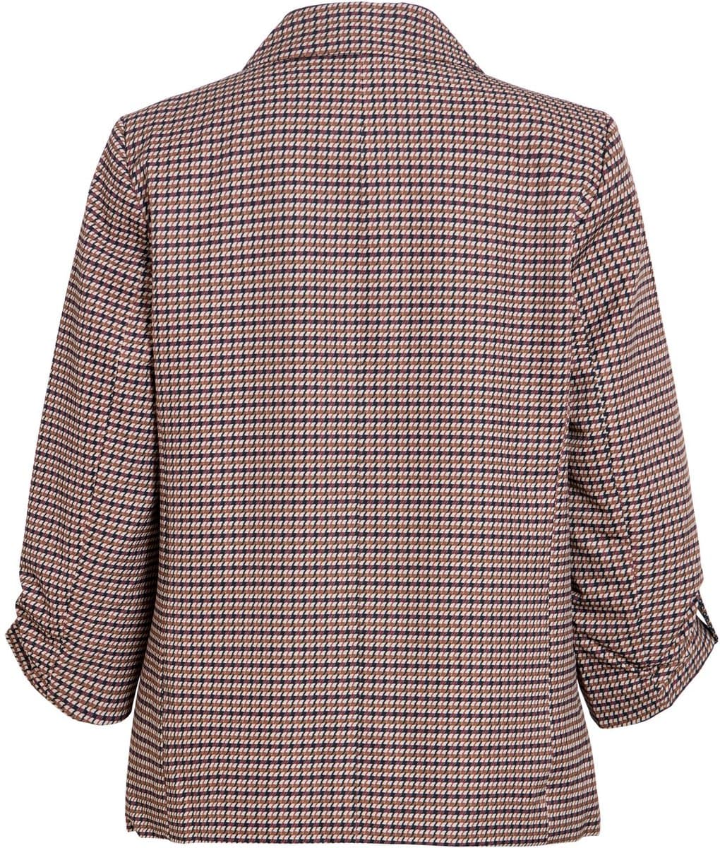 Vila Blazer Vinice 3/4 Loose Blazer - Noos 14115614 Nuthatch/ Houndstood Dames Maat - W40