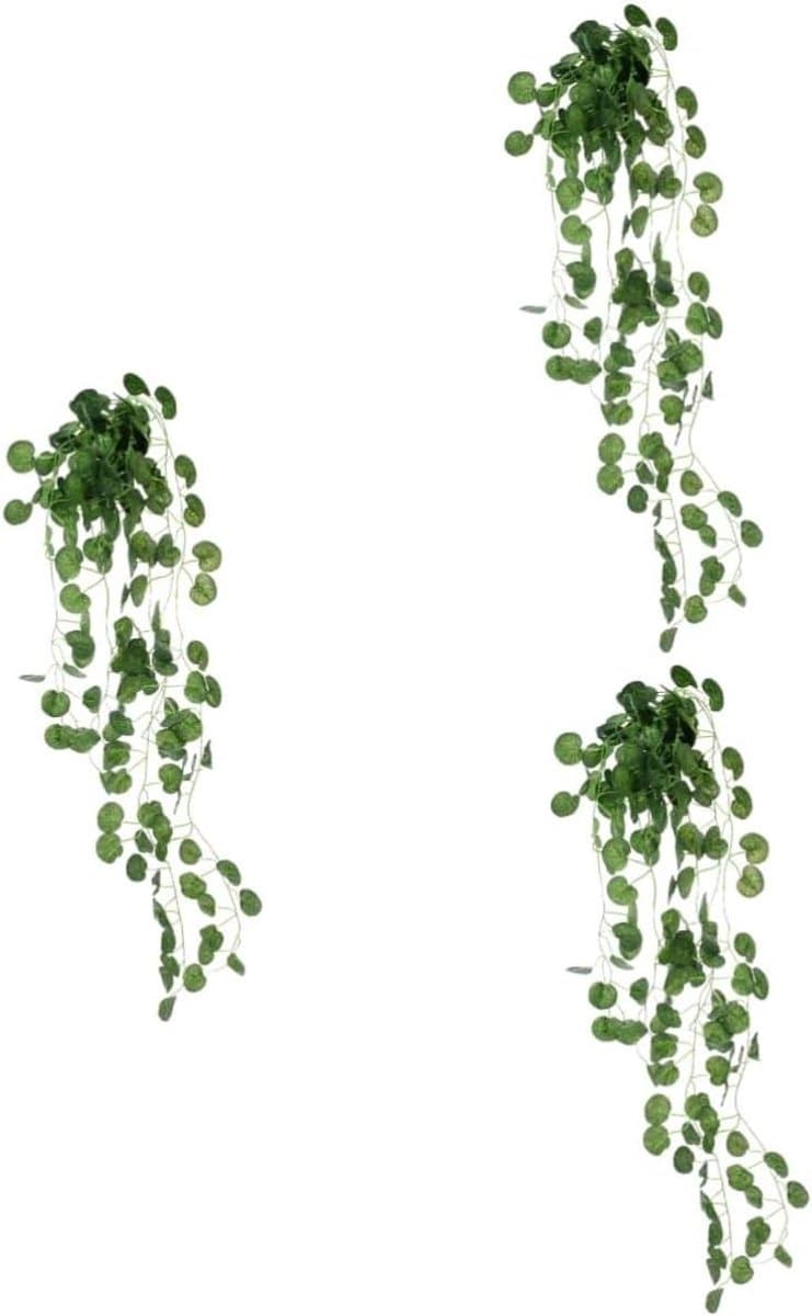Decoratie Nepplant - Hangend Ornament - Thuis Kantoor Decor - Makkelijk Onderhoud - 3 Stuks - Groen