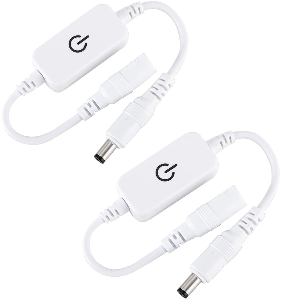 2 Stuks 12-24V 4A Enkele Kleur LED Strip Licht Dimbare Controller met Aan/Uit Schakelaar en Mini Touch Dimmer
