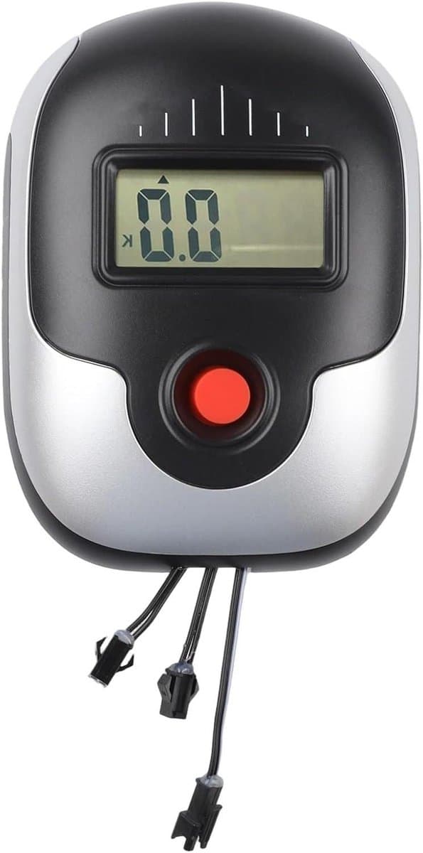 Stationaire Fietsmeter - Fitness Tracker Snelheidsmeter - Thuistraining Bijhouden - Compact LED-display - 150 x 109 mm - Zwart/Grijs