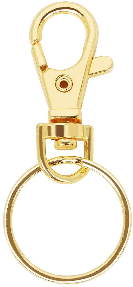 Dailygoods- Sleutelhanger Musketonhaak 20 Stuks - Veerbelaste Sluiting - Sleutelhanger Ringen - Hobby/Sieraden - 38 mm Lang - Hoogwaardige Zinklegering - Karabijnhaak
