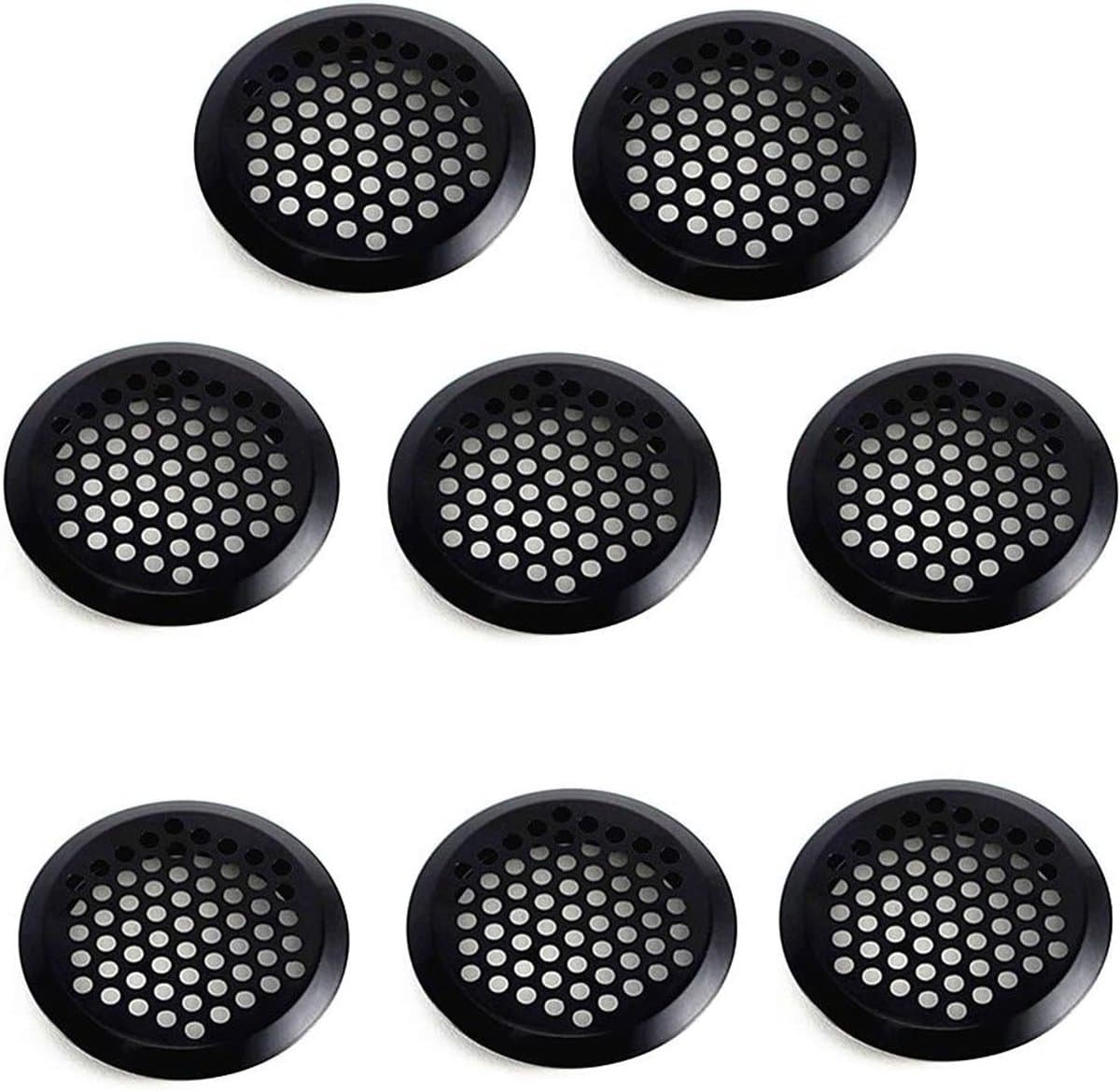 Ronde Ventilatieroosters met Insectenmesh - 8 Stuks - 35mm Metaal Deurovergang voor Verbeterde Luchtcirculatie