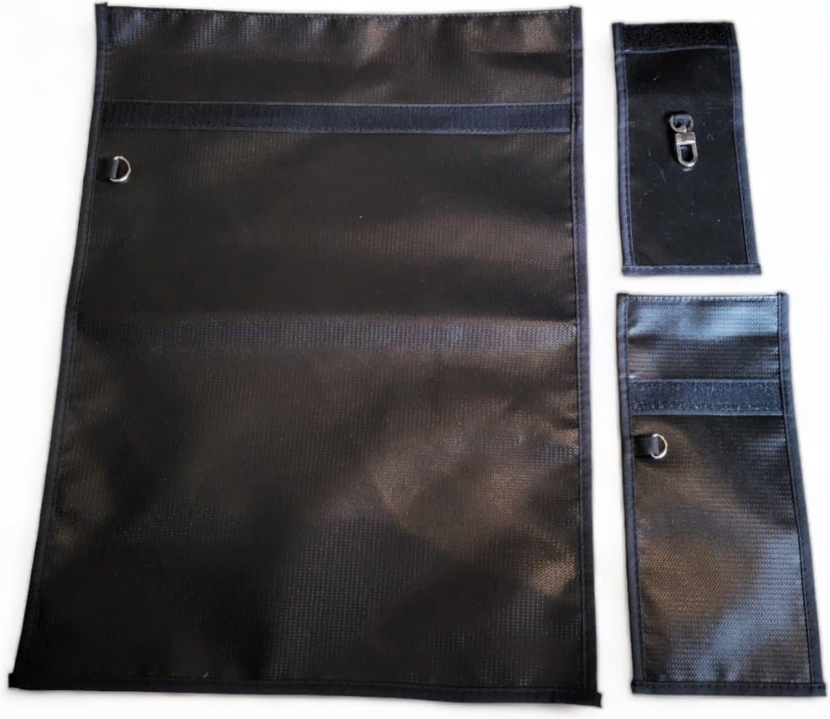 Set 3x Signaalblokkerende Hoes - Anti Diefstal RFID Hoes Faraday Tas voor Autosleutels, Telefoon en Laptop / Tablet - Signaal Blokkerende Zak