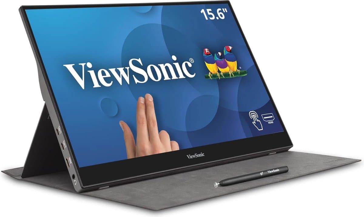 16 inch Full HD Draagbare Aanraakmonitor - Oogverzorging, USB-C, Dubbele Luidsprekers, Frameloos Ontwerp