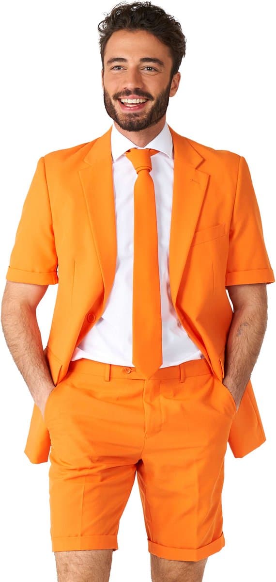 OppoSuits The Orange - Heren Zomer Pak - Nederlands Elftal Kostuum - Koningsdag - Oranje - Maat EU 48