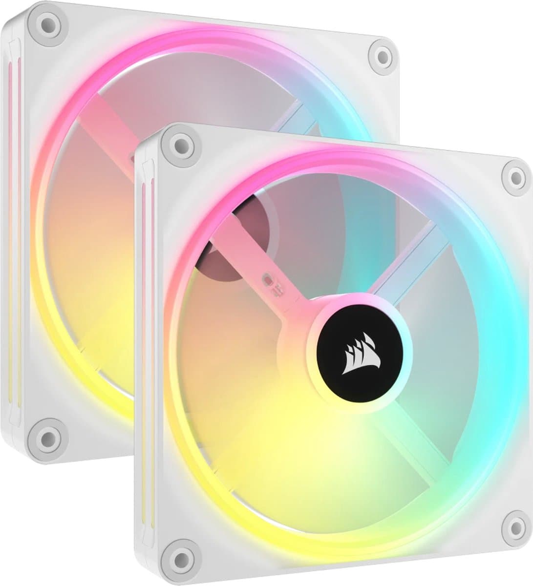 Corsair iCUE LINK QX140 RGB computerbehuizingventilator 14 cm wit, 2 stuks