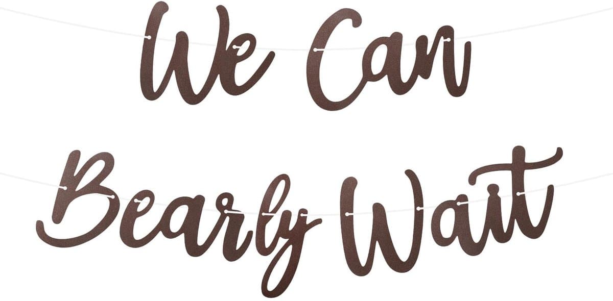 Dailygoods- Banner Bruin - Berenthema Feestdecoratie - Eenvoudig te Monteren - Karton/Polyester - Inclusief Touw - Unieke Aanraking