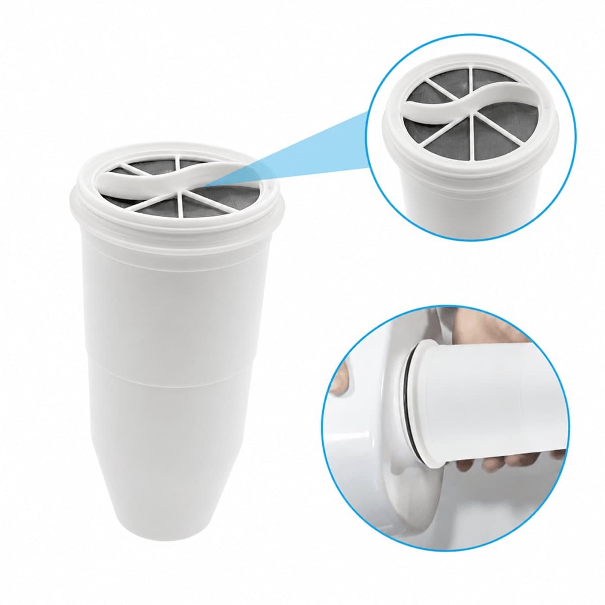 AllSpares Waterfilter (4x) geschikt voor alle Zerowater Waterkannen Vervangingsfilter voor o.a. ZW-5317, ZR-017 (filtert PFAS)