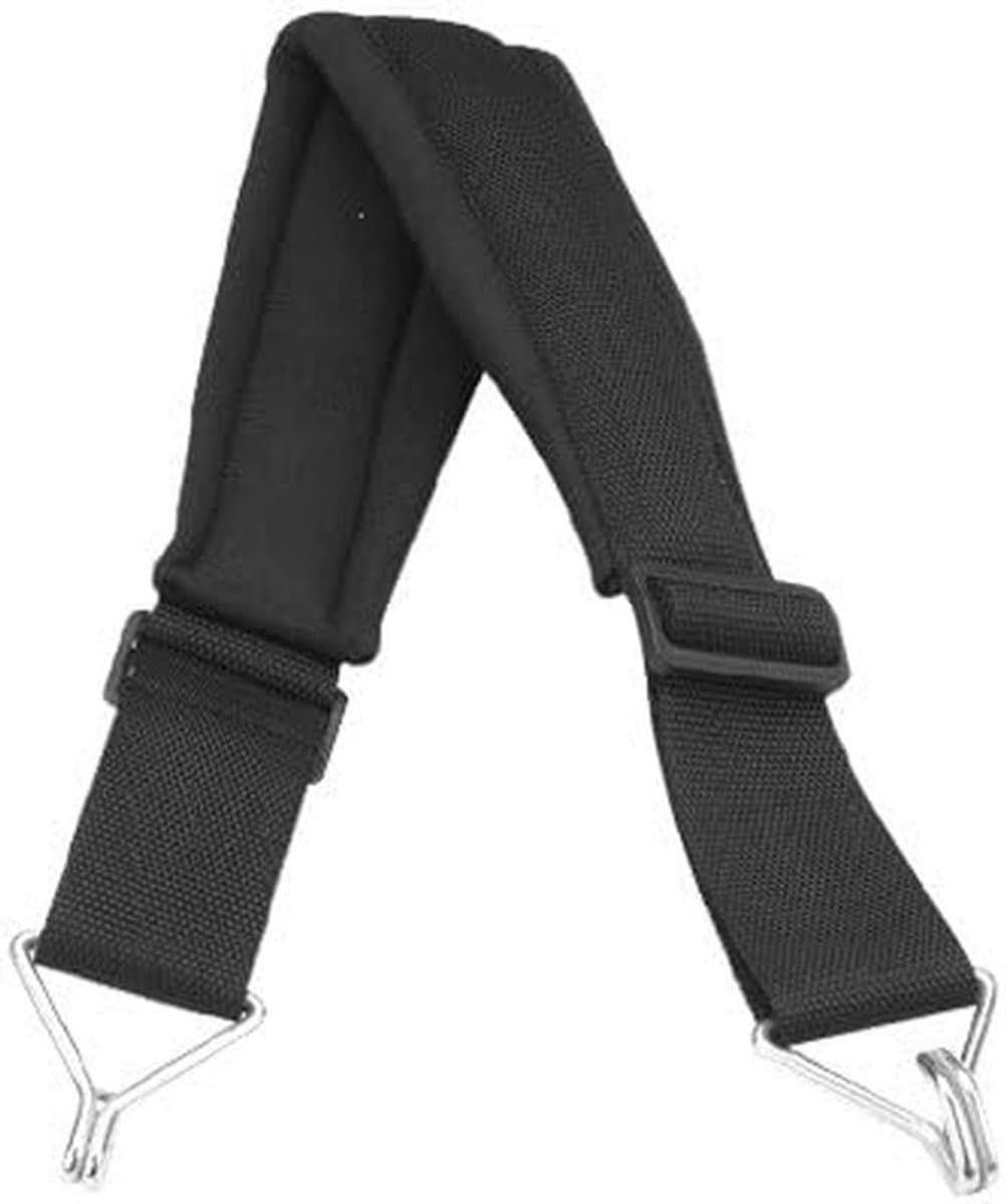 Gewatteerde riem - Muziekinstrument band - Percussie dragen - Metalen gespen - 76-86 cm - Zwart