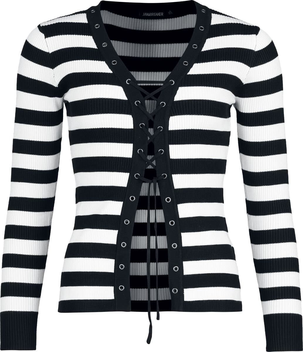 Jawbreaker Cardigan zwart-wit Viscose -