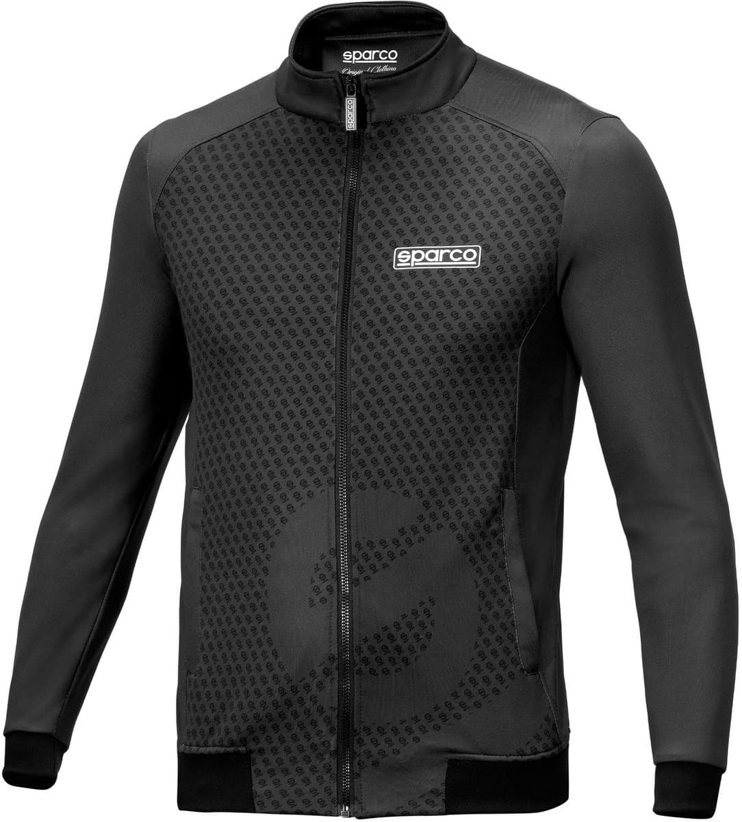 Sparco Full Zip Sweatshirt Subly Sweatshirt - Zwart/Marineblauw — Maat XL