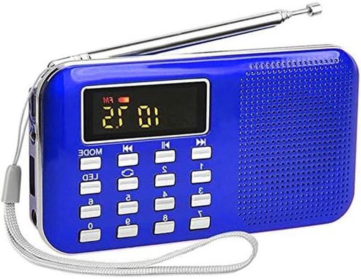 Draagbare Radio Speaker - Muziekspeler Luidspeaker - Muziek Luisteren - Lange Antenne - Compact Formaat - Zwart