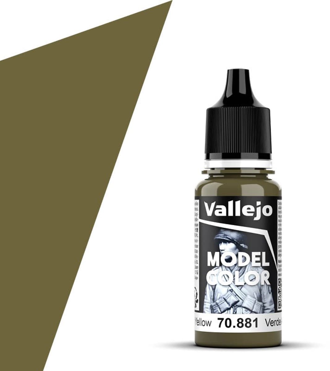 Vallejo Hobbyverf Acrylverf - 70881 Model Color Yellow Green - Acryl Verf flesje - 17 ml