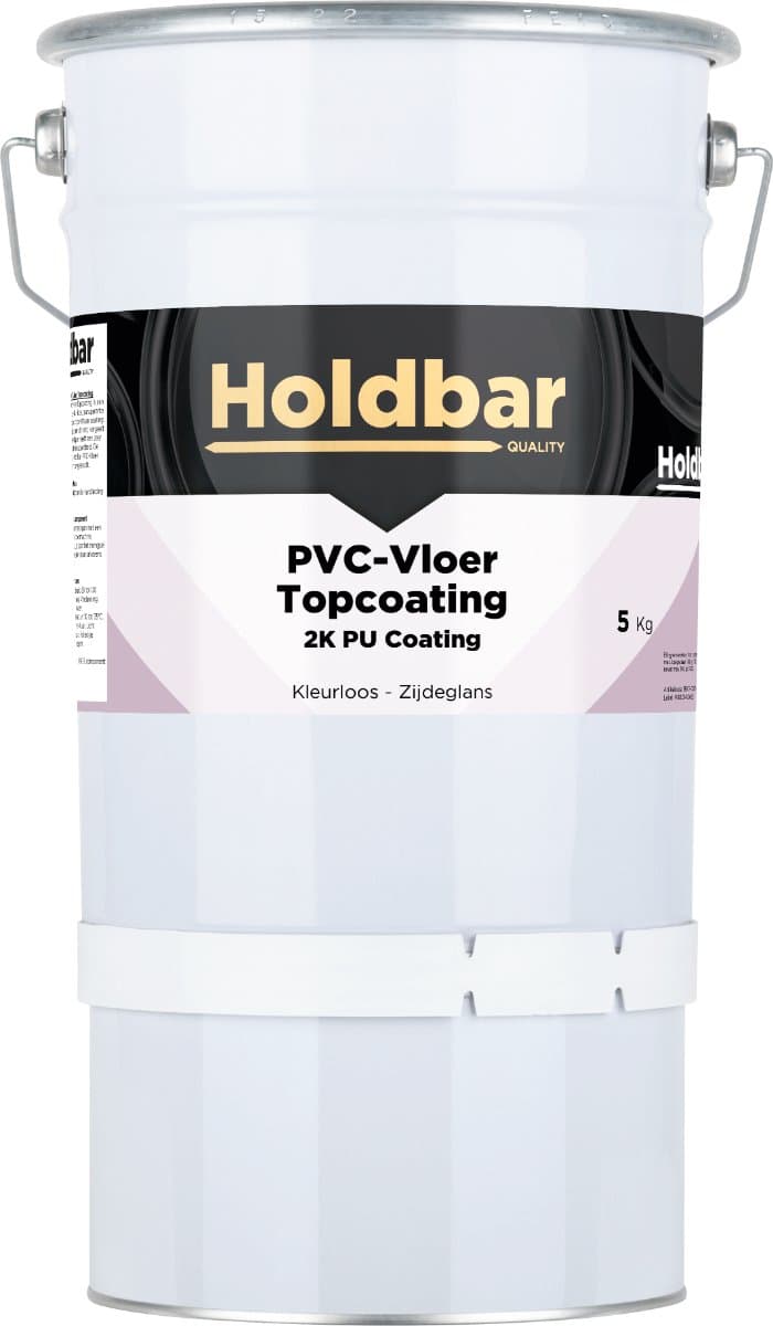 Holdbar PVC-Vloer Topcoating Zijdeglans 5 Kg - Vloerverf - Glashelder - Transparant - PVC Vloer Verven - Krasvast - UV-bestendig - Vergeelt niet