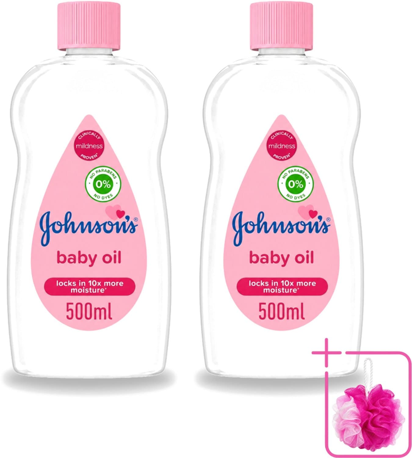 2 x Johnson's - Baby Olie - Verzachtend - Hydraterend - 500 ml - Bulkverpakking - Babyolie - Babyhuid verzorgen
