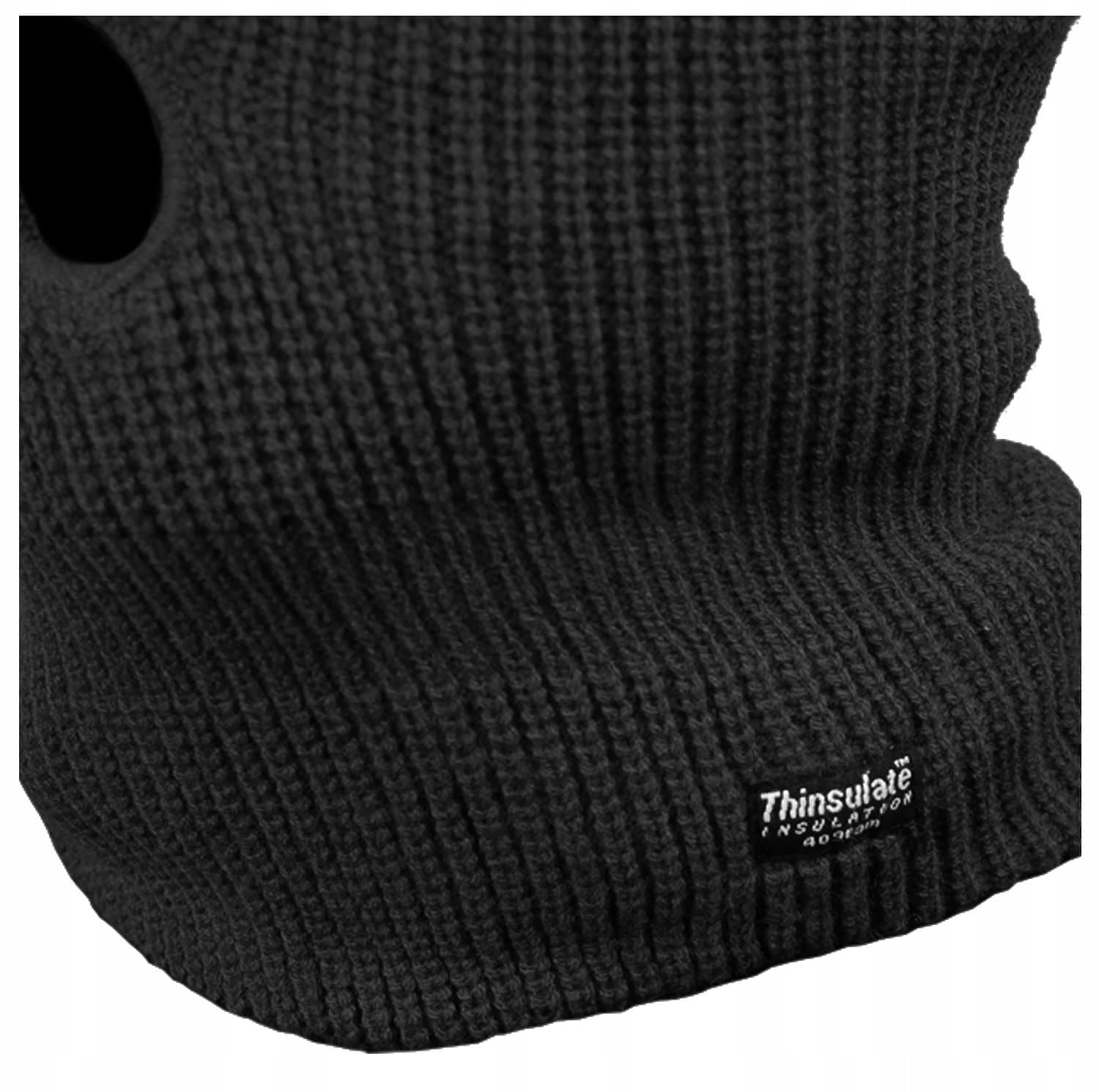 Mil-Tec Thinsulate Winter Balaclava met 3 Gaten - Zwart