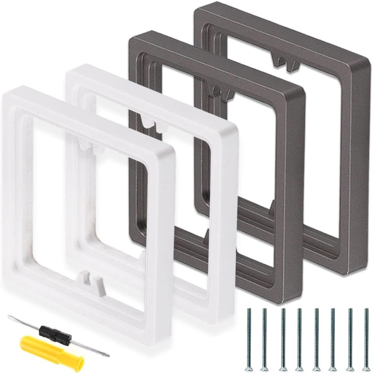 10mm Single Socket Spacer 1-gang frame for sockets and switches, square spacers, frame for improved wall depth - ShopVlot