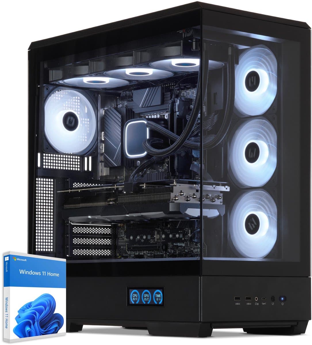 Sedatech Advanced Gaming PC Waterkoeling XL Vision • AMD Ryzen 5 7600X 6x 4.7GHz • Geforce RTX5070 • 32Gb DDR5 • 2Tb SSD M.2 • WiFi • Bluetooth, USB C 4.0 • Windows 11 • Desktop computer