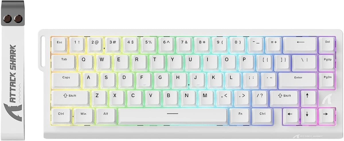 Gaming toetsenbord – Hall Effect – 8000 Hz – 0,01 mm Rapid Trigger – RGB Verlichting – 60% Compact – Wit