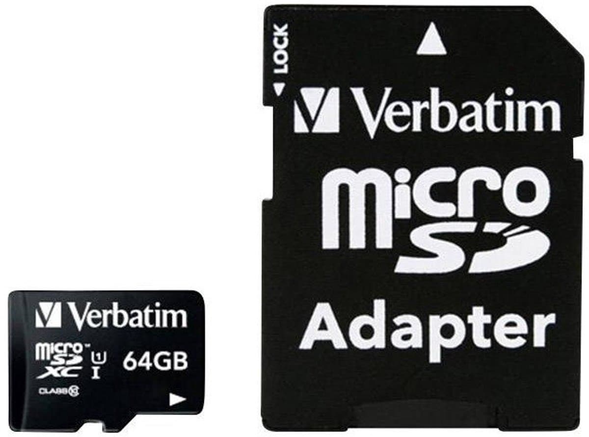 Verbatim microSDXC 64GB Class 10 incl Adapter