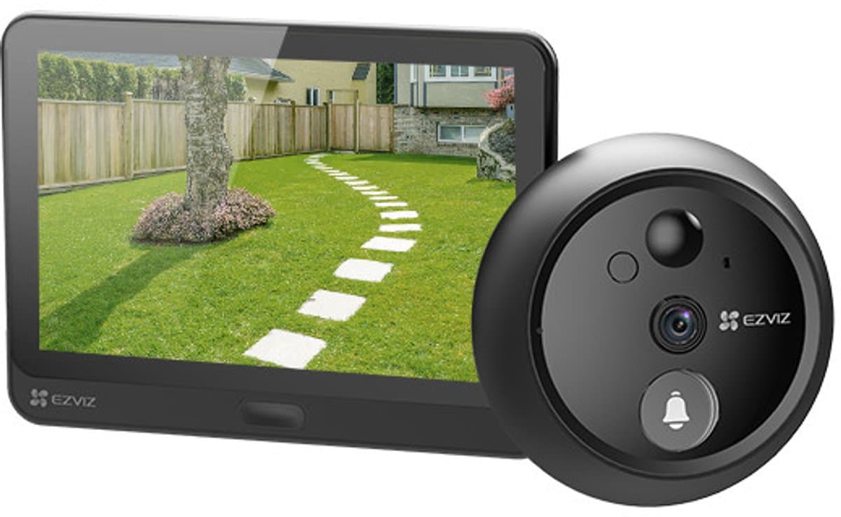 EZVIZ HP4 Wire-free Peephole Doorbell - 1080p - wide angle - night vision - monitor included