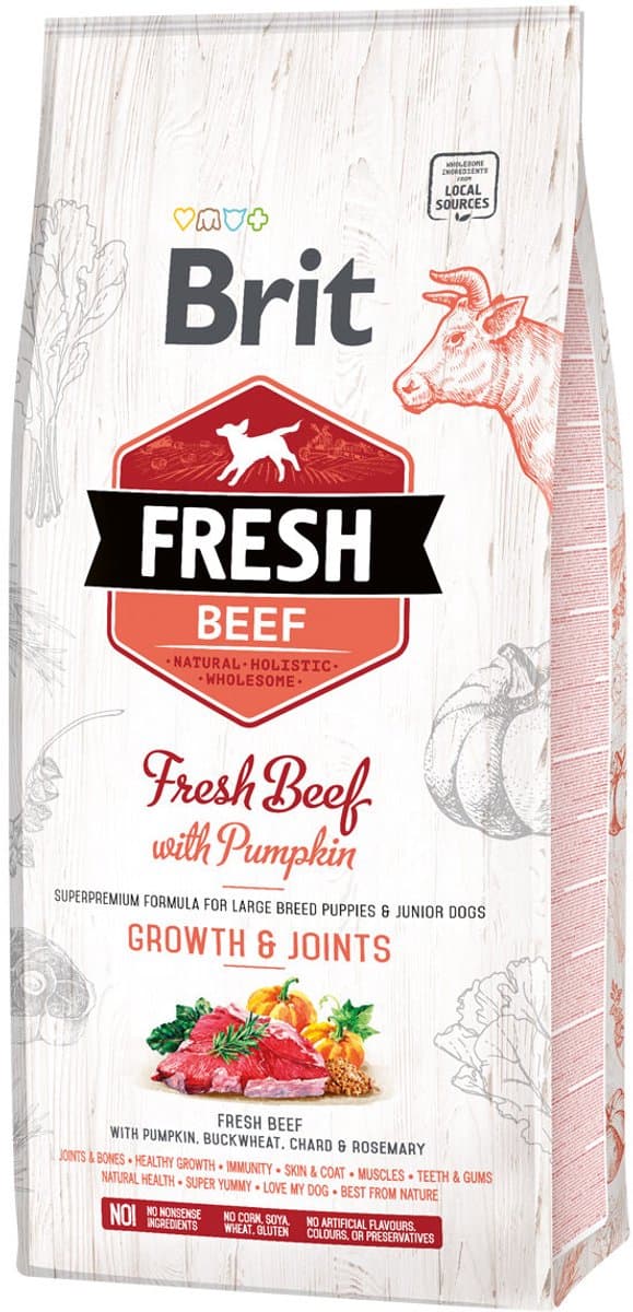 Brit Fresh Beef with Pumpkin Puppy Large - 2,5 kg