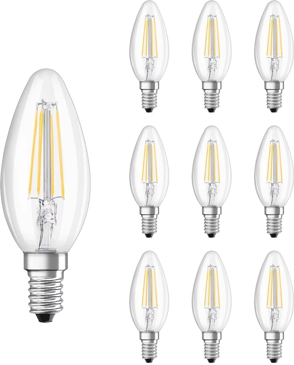 Ledvance LED SST Classic B35 Lamp E14 - 5W 470lm 4000K 230V - Ø35mm - Geschikt voor kroonluchters, wandlampen, slaapkamers - 10 stuks