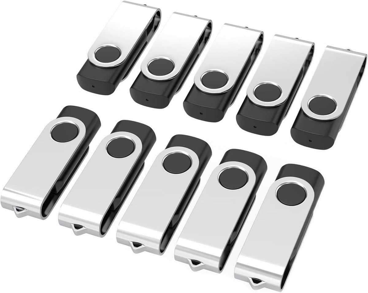 10x USB Stick 4GB Zwart - Compacte Geheugensticks USB 2.0