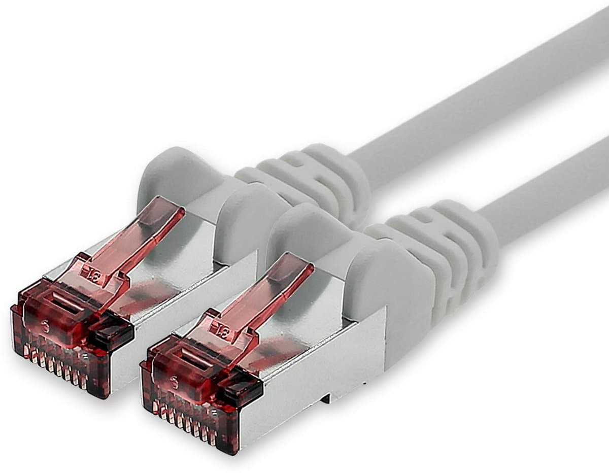 Cat6 Netwerkkabel 5 Meter Grijs S/FTP (PIMF) Ethernet Kabel voor 1000 Mbit/s