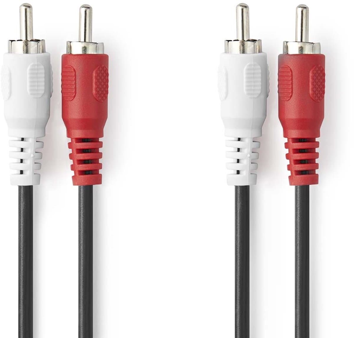 Tulp stereo audio kabel - zwart - 20 meter