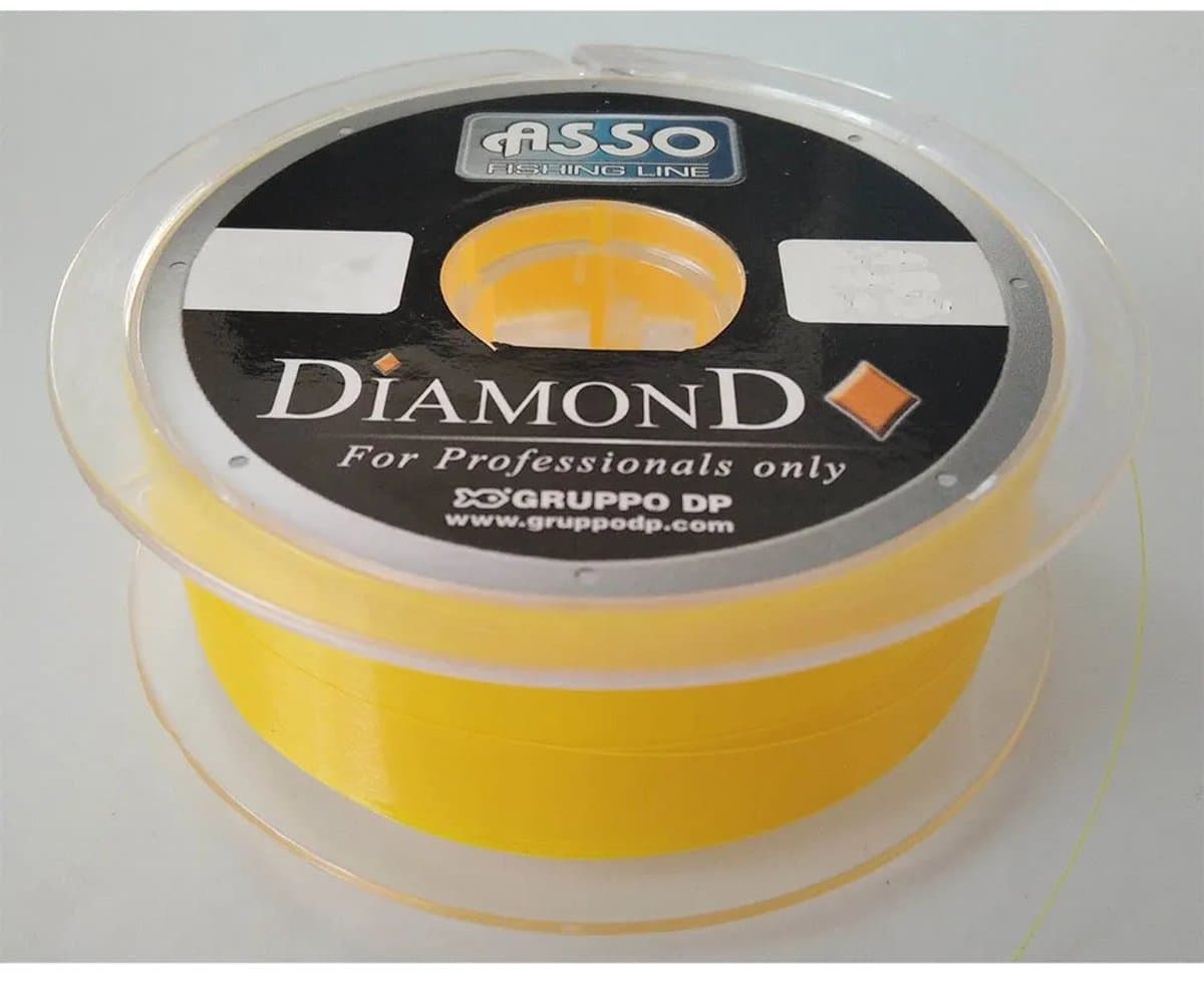 Asso Diamond 100 M Monofilament Geel 0.450 mm