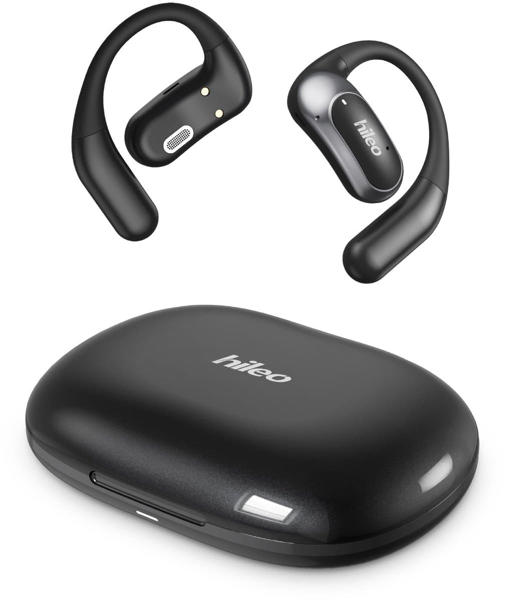 hileo hi95 - Draadloze Oordopjes met Oplaadcase – Zwart - Sport - Open-Ear comfort - Bluetooth V5.4 oordopjes – Draadloze oortjes – Geschikt voor IOS/Android