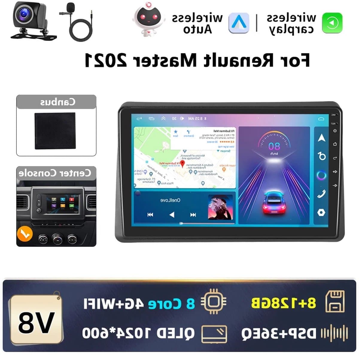 10.1" Android 2DIN Autoradio – Multimedia Speler – Navigatiesysteem – Bluetooth Radio – CarPlay Auto – Groot HD Touchscreen – Ingebouwde GPS & Wifi