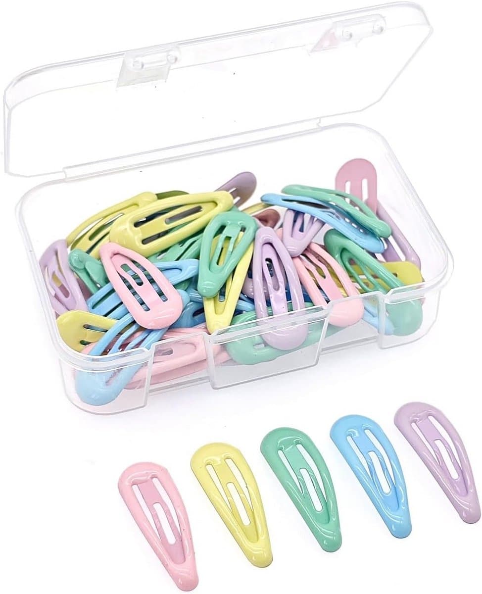50 Mini Haarspeldjes Kind Macaron Kleur Metalen Kleine Snap Clips voor Dunne Haar