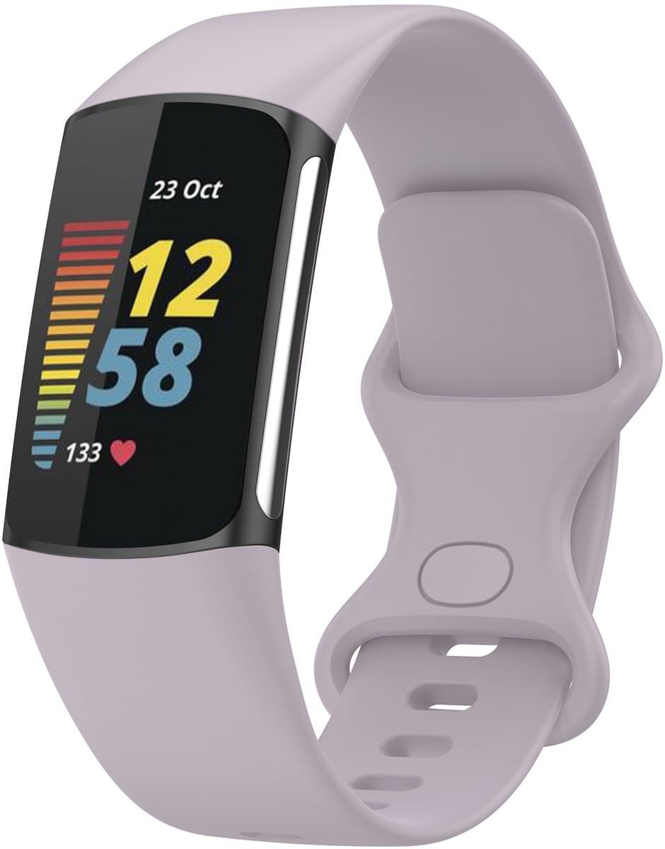 123watches sport band - lavendel - ML - Geschikt voor Fitbit Charge 5 & 6