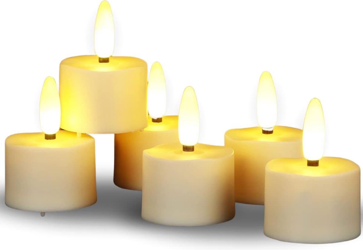 White-Label® Oplaadbare Waxinelichtjes - Theelichtjes - Led