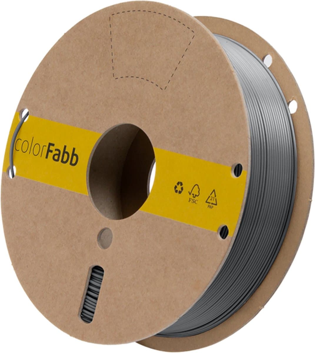 colorFabb Petg Economy Donkergrijs 3D-printerfilament - 1,75 mm - 2200 g - Uitstekende waarde per kilo - Grote spoelopties - Verkrijgbaar in veel kleuren