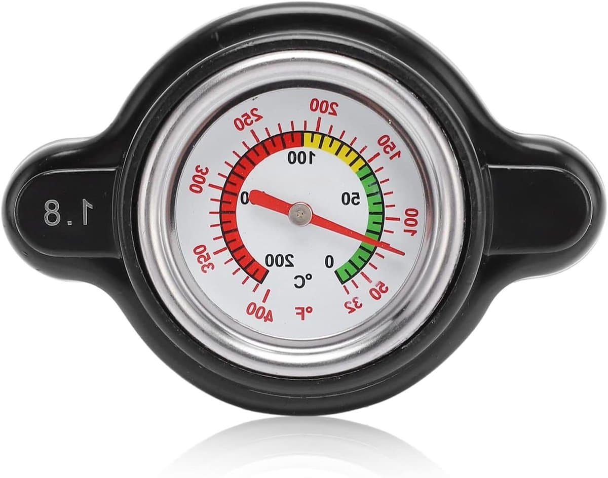 Radiatordop met Thermometer - Koelsysteem Meter - Motortemperatuur Monitoren - Hogedruk 1.8 Bar - 8 x 5 x 4 cm