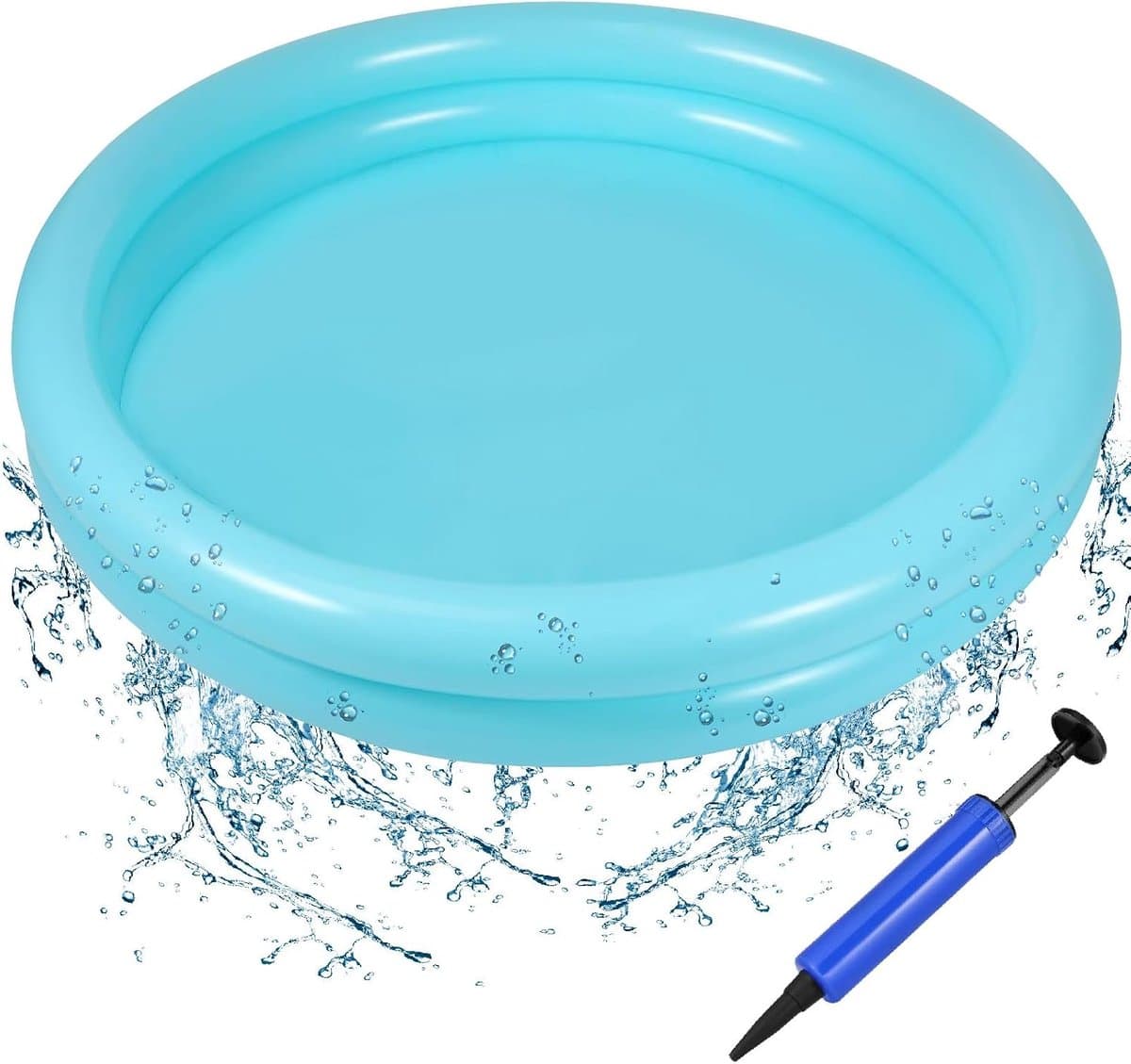 Spetterbad voor kinderen, kinderzwembad Ø60cm, kindersproeibadje, kinderzwembad, opblaasbaar zwembad voor kinderen, opblaasbaar kinderzwembad voor thuis, buiten, tuin, strand, balkon