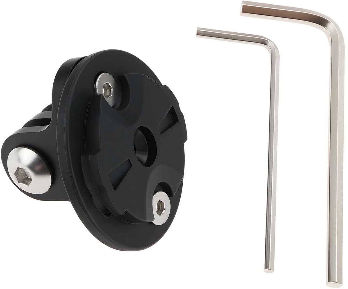 Fietscamera Adapter - Sportcamera Bevestiging - Fietsvideo Opnemen - Compatibel met Garmin - 8x6x2cm - Zwart