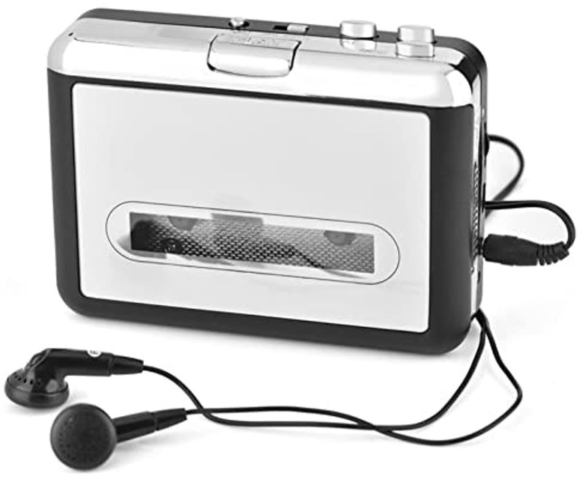 Dailygoods - USB Cassette Tape Naar MP3 CD Converter - Muziekspeler met Koptelefoon - Plug and Play - Converteren van mixtapes - Geschikt voor muziekf...