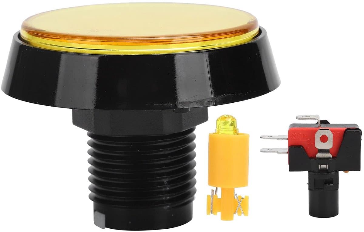 Dailygoods - Grote Ronde LED Drukknop met Microschakelaar voor Gameconsole