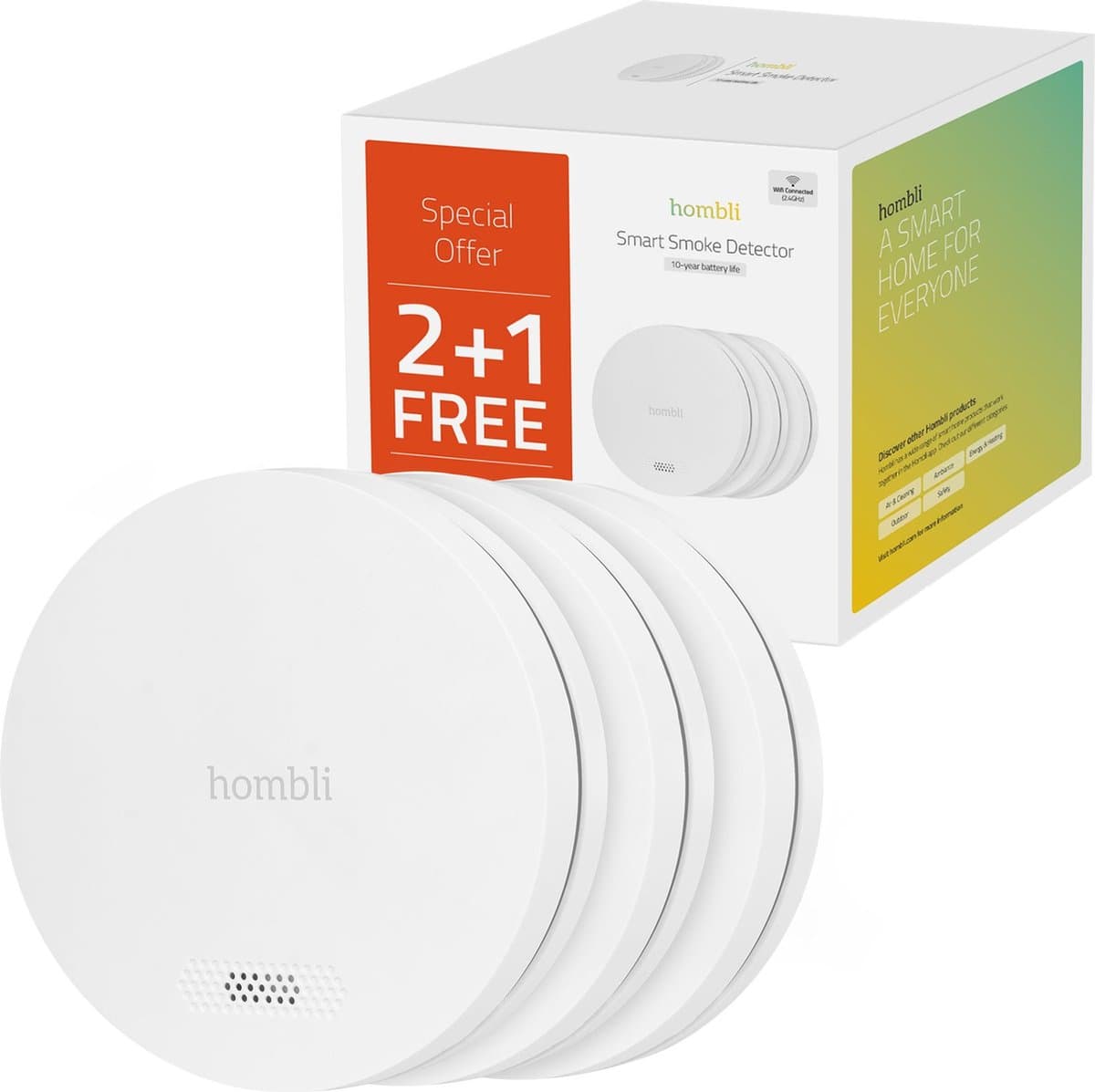 Hombli slimme rookmelder 3-Pack
